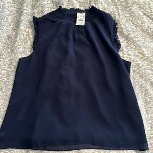 J. Crew ruffle neck top